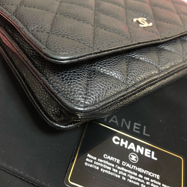 CHANEL(シャネル)のChanel シャネル チェーン ウォレット キャビアスキン レディースのバッグ(ショルダーバッグ)の商品写真