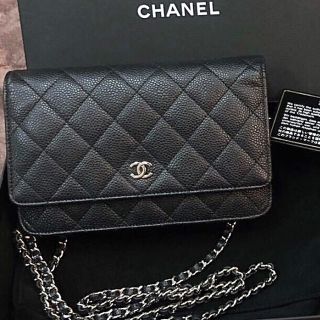 Chanel シャネル チェーン ウォレット キャビアスキン