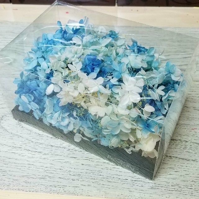 ハーバリウム プリザーブドフラワー 紫陽花 ブルーホワイトの通販 By こころ癒し S Shop ラクマ