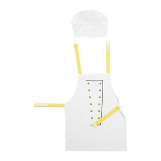 イケア(IKEA)の子供用エプロン コック帽付き, ホワイト/イエロー(その他)