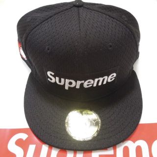 シュプリーム(Supreme)のMesh Box Logo New Era Cap 7 3/4 黒 18SS(その他)