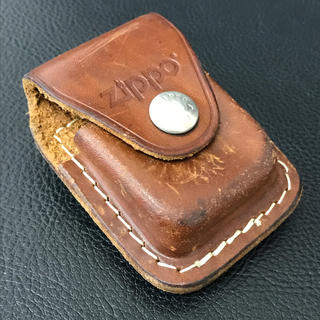 ジッポー(ZIPPO)のzippo ジッポー 専用ケース レザーケース ジッポ入れ ベルトループ 革 茶(タバコグッズ)