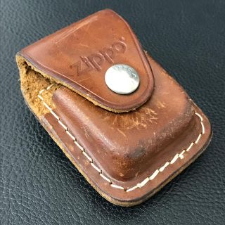 ジッポー(ZIPPO)のzippo ジッポー 専用ケース レザーケース ジッポ入れ ベルトループ 革 茶(タバコグッズ)