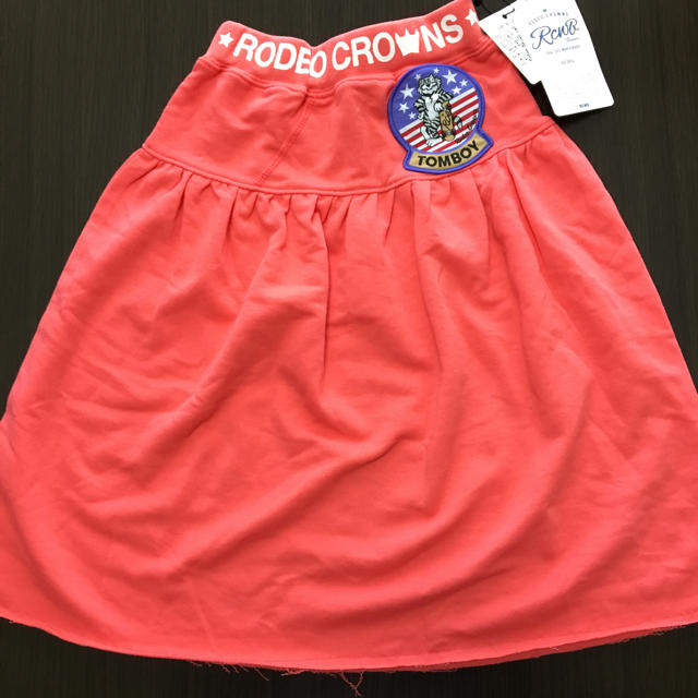 RODEO CROWNS WIDE BOWL(ロデオクラウンズワイドボウル)のロデオ★ピンク ロングスカート XS キッズ/ベビー/マタニティのキッズ服女の子用(90cm~)(スカート)の商品写真