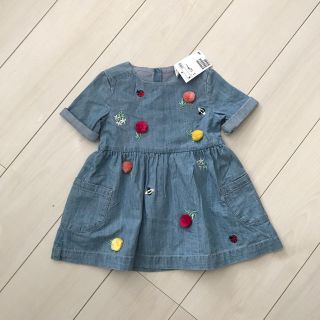 エイチアンドエム(H&M)の新品♡人気完売 デニム刺繍ワンピース(ワンピース)