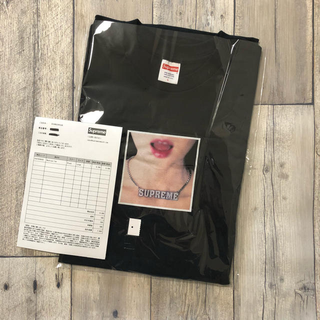 Supreme(シュプリーム)のSupreme 18ss necklace Tee BLACK L 新品未使用 メンズのトップス(Tシャツ/カットソー(半袖/袖なし))の商品写真