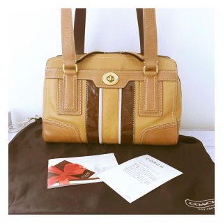 コーチ(COACH)のみーちゃんさま専用☆COACH コーチ ベージュキャメル 未使用品 正規品(ボストンバッグ)