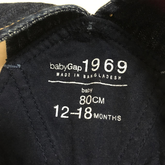 babyGAP(ベビーギャップ)のbaby Gap 80cn オーバーオール デニム キッズ/ベビー/マタニティのベビー服(~85cm)(パンツ)の商品写真