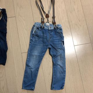 ザラキッズ(ZARA KIDS)のZARA kids サスペンダー付きジーンズ(パンツ/スパッツ)