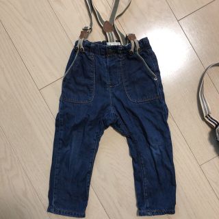 ザラキッズ(ZARA KIDS)のZARA kids  サスペンダー付きジーンズ(パンツ/スパッツ)