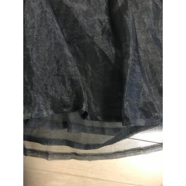 PEACE NOW(ピースナウ)のPEACE NOW  ピースナウ  ブラック（黒）チュールスカート レディースのスカート(ミニスカート)の商品写真