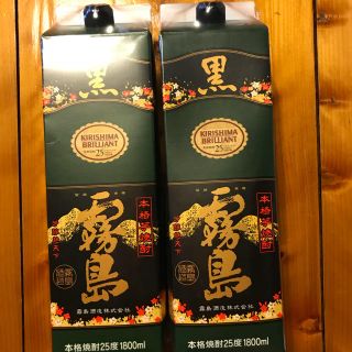 黒霧島6本セット  紙パック  25度  1800ml  (焼酎)