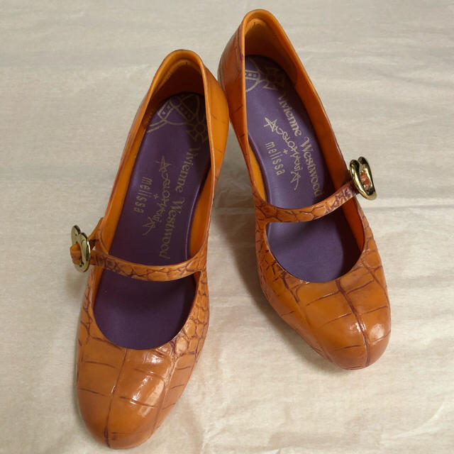 Vivienne Westwood(ヴィヴィアンウエストウッド)のVivienne Westwood × Melissa クロコ押しヒールパンプス レディースの靴/シューズ(ハイヒール/パンプス)の商品写真