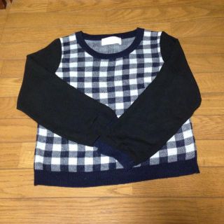 ページボーイ(PAGEBOY)のチェック柄ジャガード×シフォン袖プル(Tシャツ(長袖/七分))