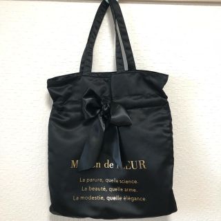 メゾンドフルール(Maison de FLEUR)のリボンバッグ♡Black(トートバッグ)