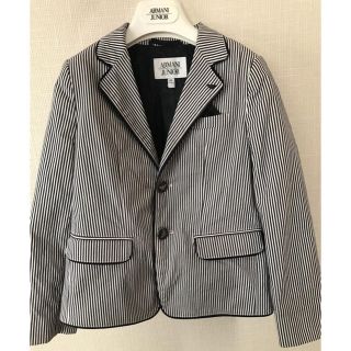 アルマーニ ジュニア(ARMANI JUNIOR)の美品 数回のみ着用 アルマーニジュニア ジャケット ストライプ カッコいい！(ジャケット/上着)