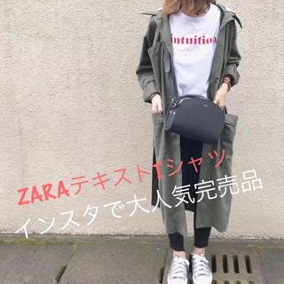 ザラ(ZARA)の新品タグ付 ZARA ザラ テキストTシャツ ロゴT(Tシャツ(半袖/袖なし))