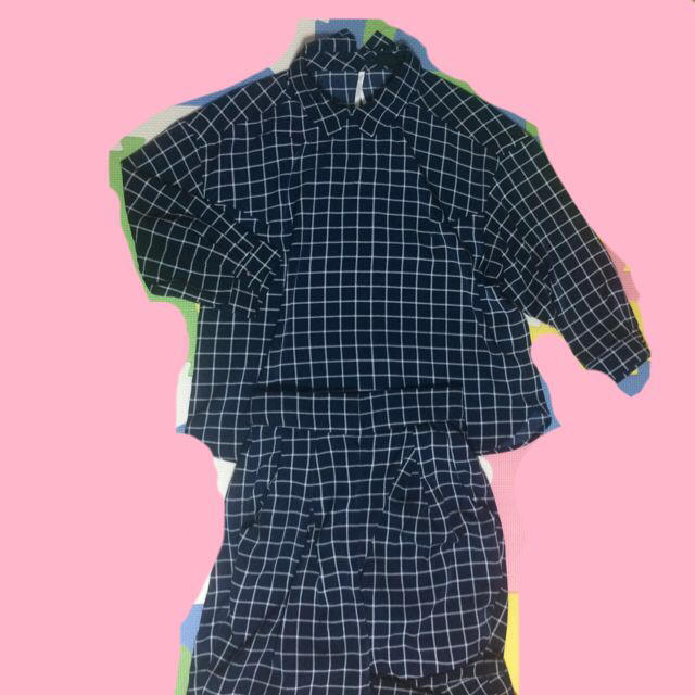 JEANASIS(ジーナシス)のチェック柄セットアップ レディースのトップス(Tシャツ(長袖/七分))の商品写真