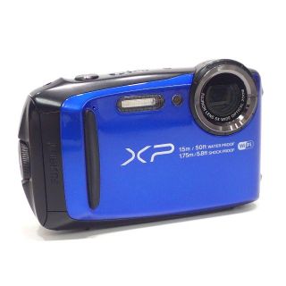 フジフイルム(富士フイルム)のC188 美品 富士フィルム デジカメ 防水 FinePix XP90 ブルー(コンパクトデジタルカメラ)