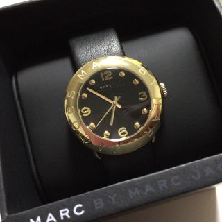 マークバイマークジェイコブス(MARC BY MARC JACOBS)のMARC JACOBS 腕時計 MBM1154 黒 ゴールド(腕時計)