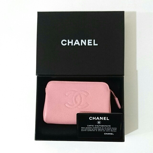 CHANEL(シャネル)のシャネル ポーチ キャビアスキン ピンク レディースのファッション小物(ポーチ)の商品写真