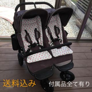 エアバギー(AIRBUGGY)の【クローバー様専用】エアバギー  ココダブル 【付属品全て有り】(ベビーカー/バギー)