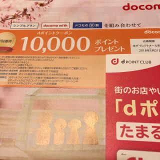 エヌティティドコモ(NTTdocomo)のドコモクーポン dポイントクーポン 1枚★docomo クーポン★(ショッピング)