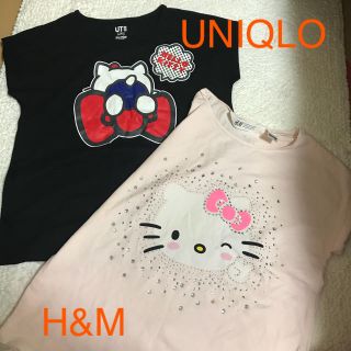 ハローキティ(ハローキティ)の【新品・未使用】ハローキティ柄Tシャツ二枚セット(Tシャツ/カットソー)