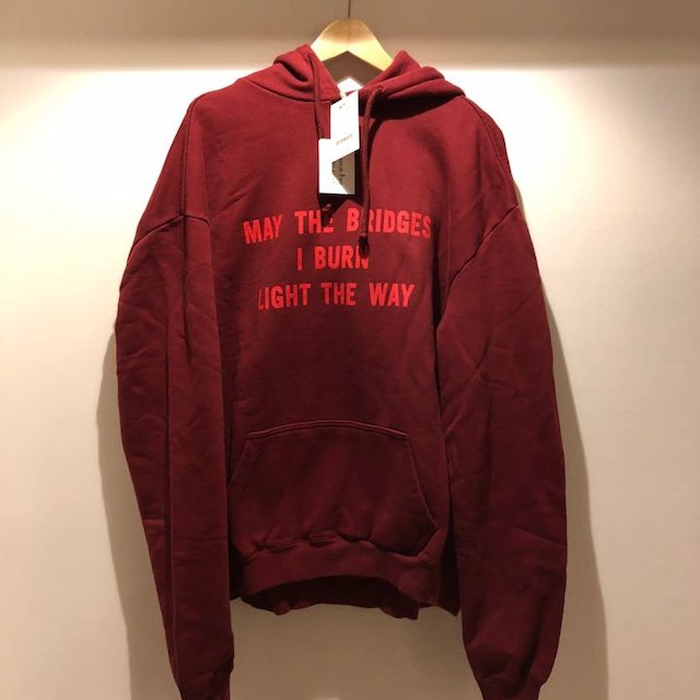 VETEMENTS パーカー フーディー バーガンディ