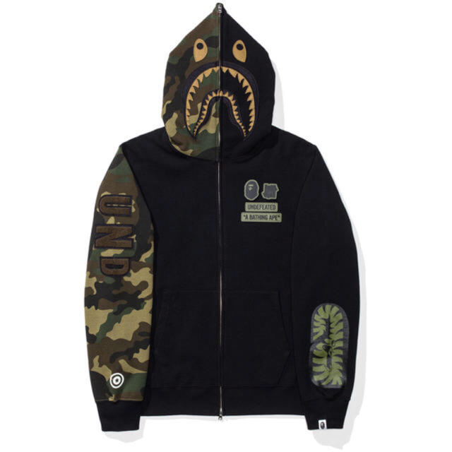 A BATHING APE(アベイシングエイプ)の【最安値】a bathing ape × undefeated シャークパーカー メンズのトップス(パーカー)の商品写真