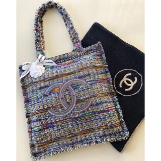 シャネル(CHANEL)の❤️シャネル❤️美品✨2018春夏CCマーク付き💕ミックスツイードトートバッグ(トートバッグ)