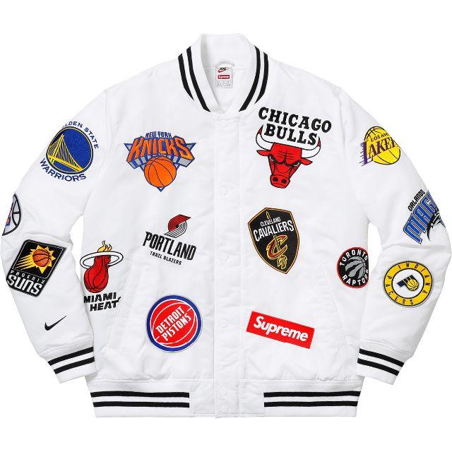 ナイロンジャケットM 18ss Supreme NIKE NBA Teams Jacket 白