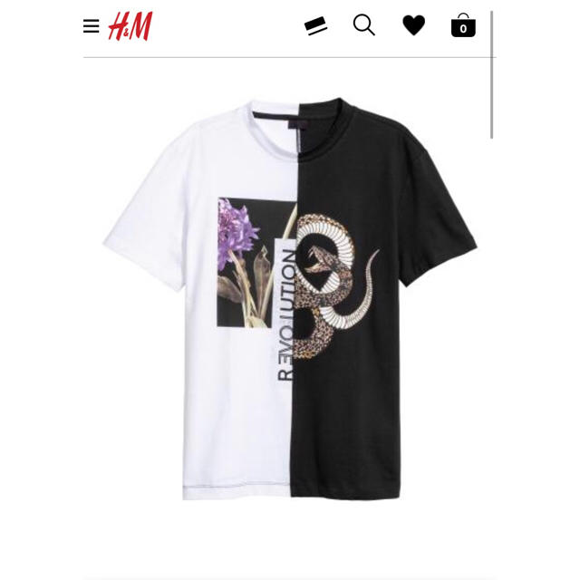 【超激レア】H&M homme ハーフデザイン Tシャツ メンズライン 再構築