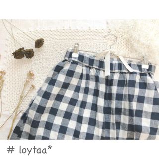 SM2 - 〇 loytaa ＊ 綿麻ブロックチェックガウチョパンツの通販 by