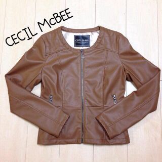 セシルマクビー(CECIL McBEE)のCECIL McBEE レザージャケット(ノーカラージャケット)