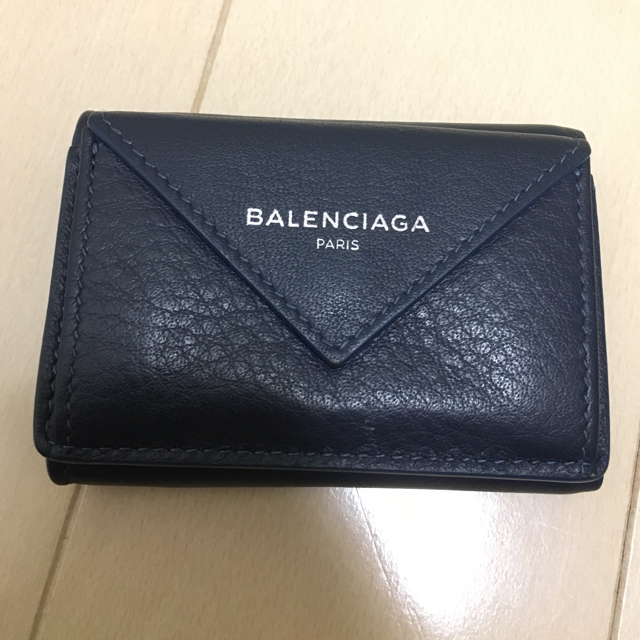 最新コレックション
 バレンシアガペーパーミニ財布ネイビーウォレットBALENCIAGAカバス正規品 Balenciaga ファッション小物