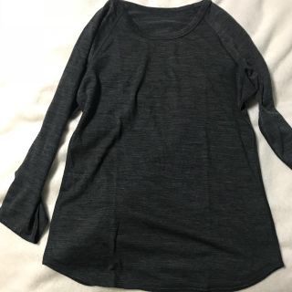 ユニクロ(UNIQLO)のウールブレンド クルーネックT Sサイズ 長袖 ダークグレイ ユニクロ(Tシャツ(長袖/七分))