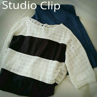 スタディオクリップ(STUDIO CLIP)のあしゅたさま専用☆未使用●涼しげ●STUDIO CLIP 
刺繍 　チュニック(チュニック)