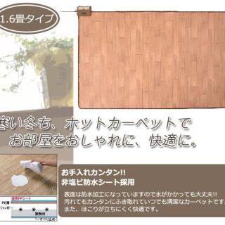 ◆フローリング調ホットカーペット　1.6畳◆(ホットカーペット)