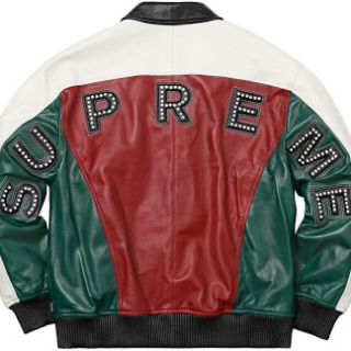 シュプリーム(Supreme)のsupreme studded arc logo leather jacket(レザージャケット)