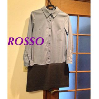 アーバンリサーチロッソ(URBAN RESEARCH ROSSO)のROSSO ドッキングワンピース(ひざ丈ワンピース)