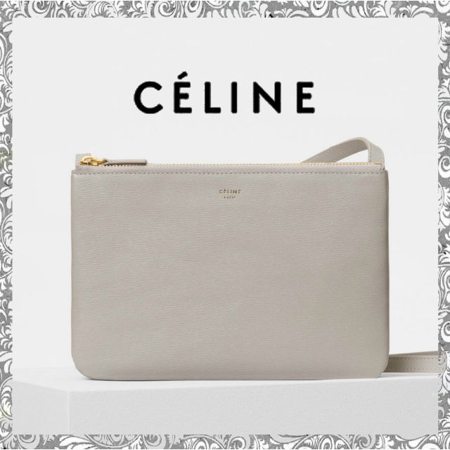 女性が喜ぶ♪ celine バッグ☆リエージュカーフスキン トリオ ♪ Trio 1点限りCeline ショルダーバッグ 