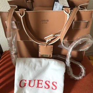 ゲス(GUESS)の【新品☆未使用】GUESS  2wayバッグ キャメル(ショルダーバッグ)