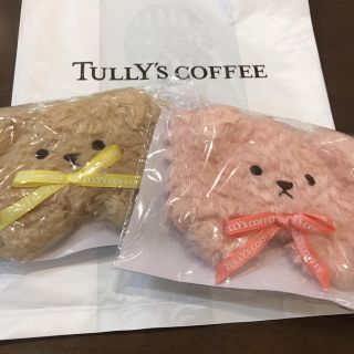 タリーズコーヒー(TULLY'S COFFEE)のタリーズ ☆ベアフル スリーブ 2個セット ピンク ベージュ TULLY'S (タンブラー)