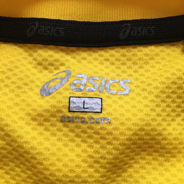 asics(アシックス)の【美品】asics バスケ バスケット Tシャツ L 黄色 イエロー スポーツ/アウトドアのスポーツ/アウトドア その他(バスケットボール)の商品写真