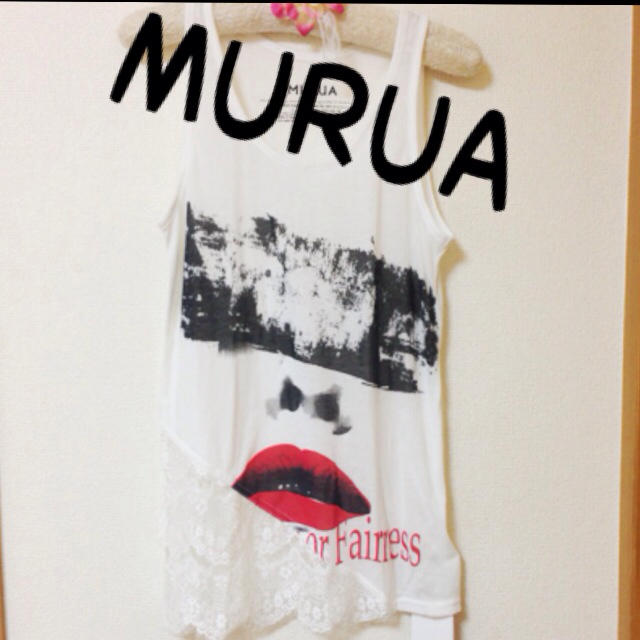 MURUA(ムルーア)のMURUA 新品タグ付き レースタンク レディースのトップス(Tシャツ(半袖/袖なし))の商品写真