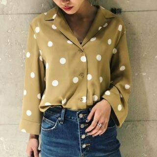 マウジー(moussy)のmoussy  新作POLKA DOT SHIRT(シャツ/ブラウス(長袖/七分))