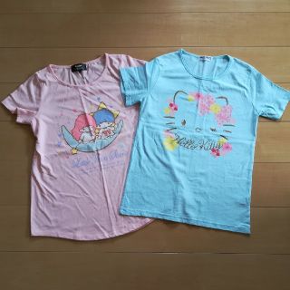 サンリオ(サンリオ)のサンリオ キティ&キキララTシャツ　Lサイズ(Tシャツ(半袖/袖なし))