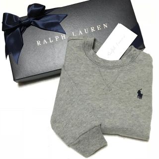 ラルフローレン(Ralph Lauren)の人気アイテム☆新品✨裏起毛 スウェットシャツ / グレー 12M/80(トレーナー)