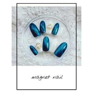 magnet blue nail *°